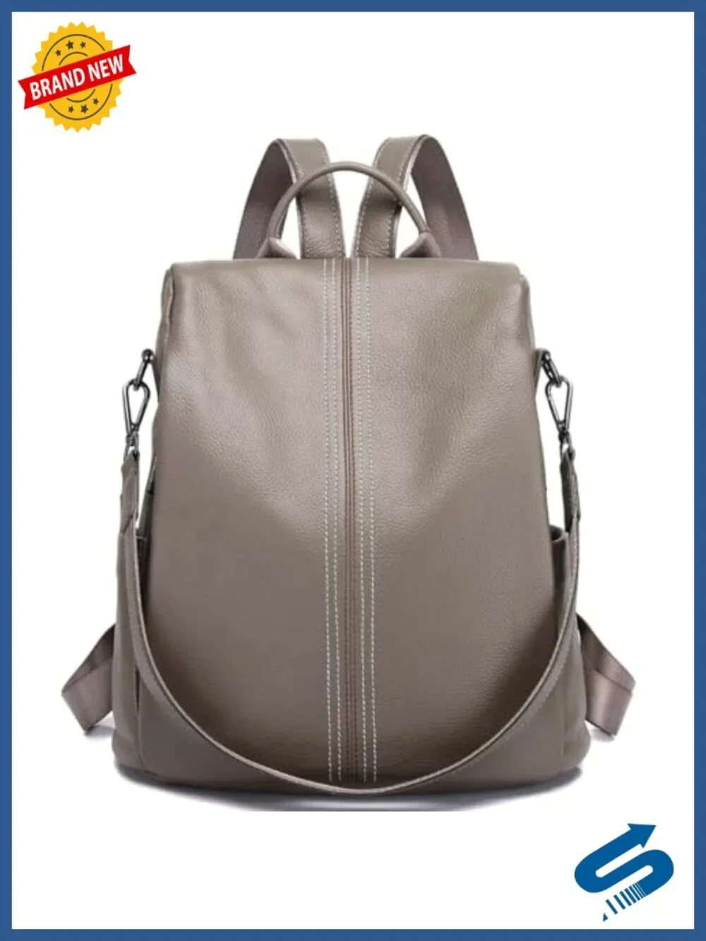 Genuine Leather Backpack Purse Women Antitheft Real Soft Leather Daypack